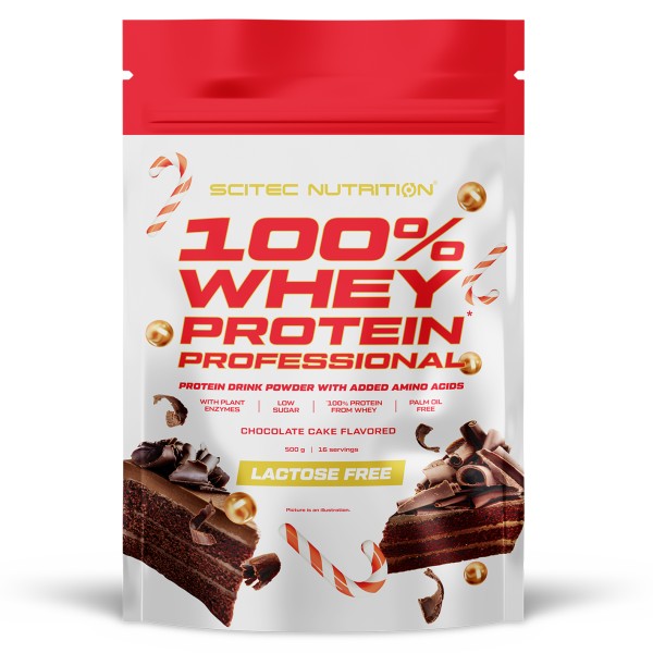 Scitec Nutrition 100% Whey Protein Professional 500g Chocolate Cake+ Gratis Shaker