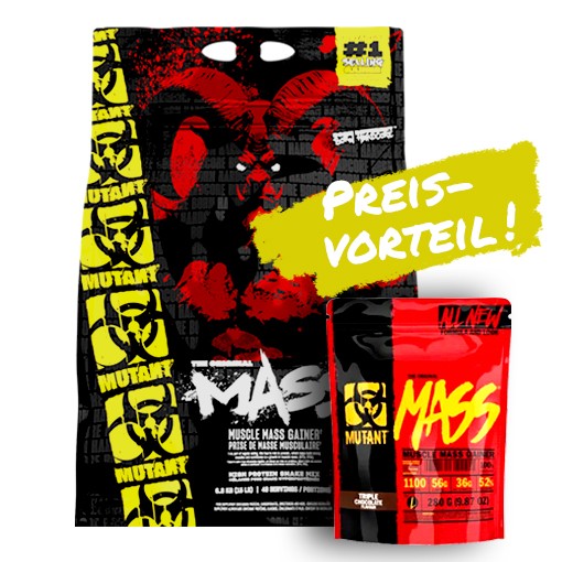 Mutant Mass 6800 g Weight Gainer Gratis Mutant Mass 280 g