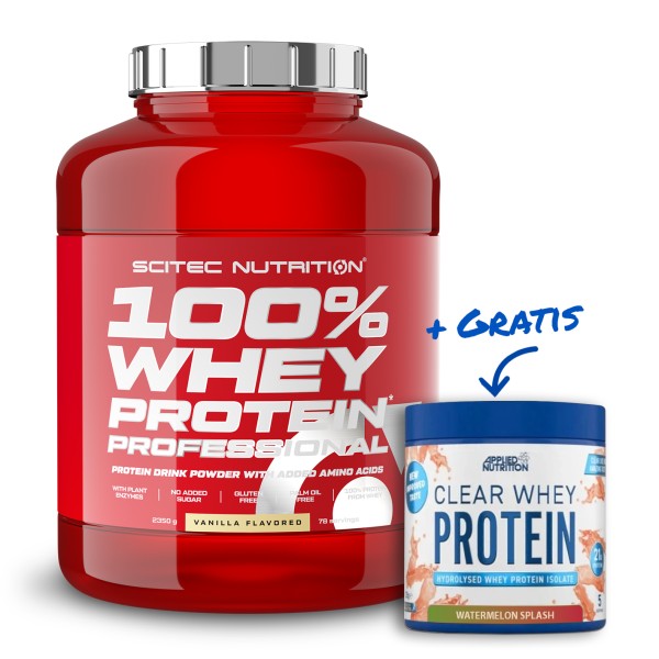 Scitec Nutrition 100% Whey Protein Professional 2350g Gratis Clear Whey Protein 125 g