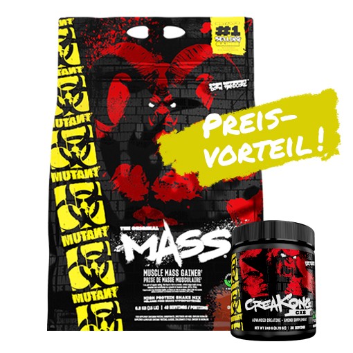 Mutant Mass 6,8 kg + Gratis Mutant CreaKong Kreatin 249 g