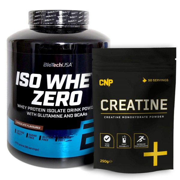 BioTech USA Iso Whey Zero 2270g Gratis CNP Creatine Monohydrate 250g