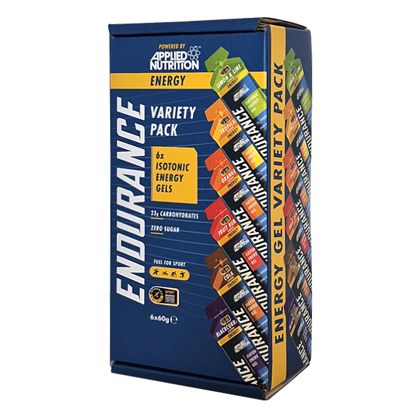 Applied Nutrition Endurance Isotonic Energy Gels 6 verschiedene Geschmacksrichtungen in einer Packung