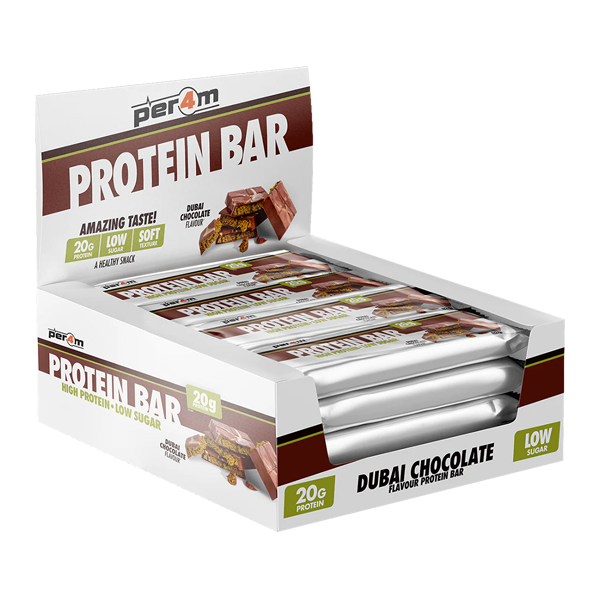 Per4m Protein Bar 12 Riegel x 62 g Geschmack Dubai-Schokolade