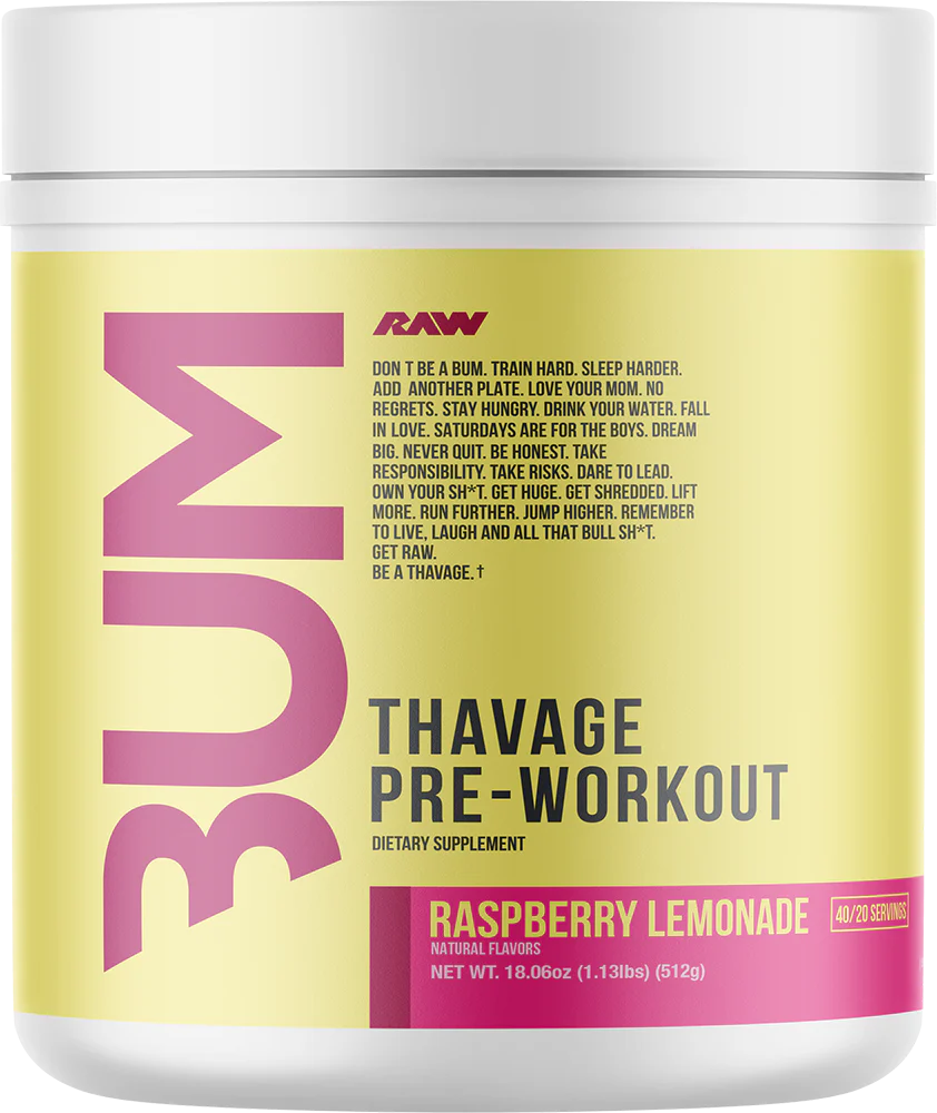 Raw Nutrition CBum Thavage Pre-Workout 536 g Geschmack raspberry-lemonade
