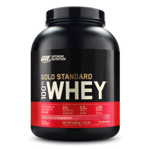 Optimum Nutrition 100% Whey Gold Protein 2280g Geschmack Erdbeere